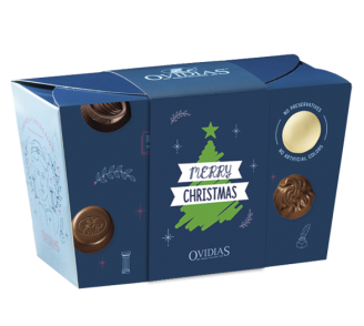 Merry Chistmas-box with chocolate mix (500g)